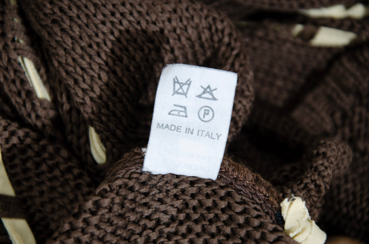 Vintage PierAntonioGaspari brown cotton knit convertible 2-in-1 sleeveless top - Made in Italy