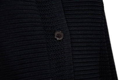 90s French brand permanent pleats sheer panels avant garde button-up shirt - Made in France