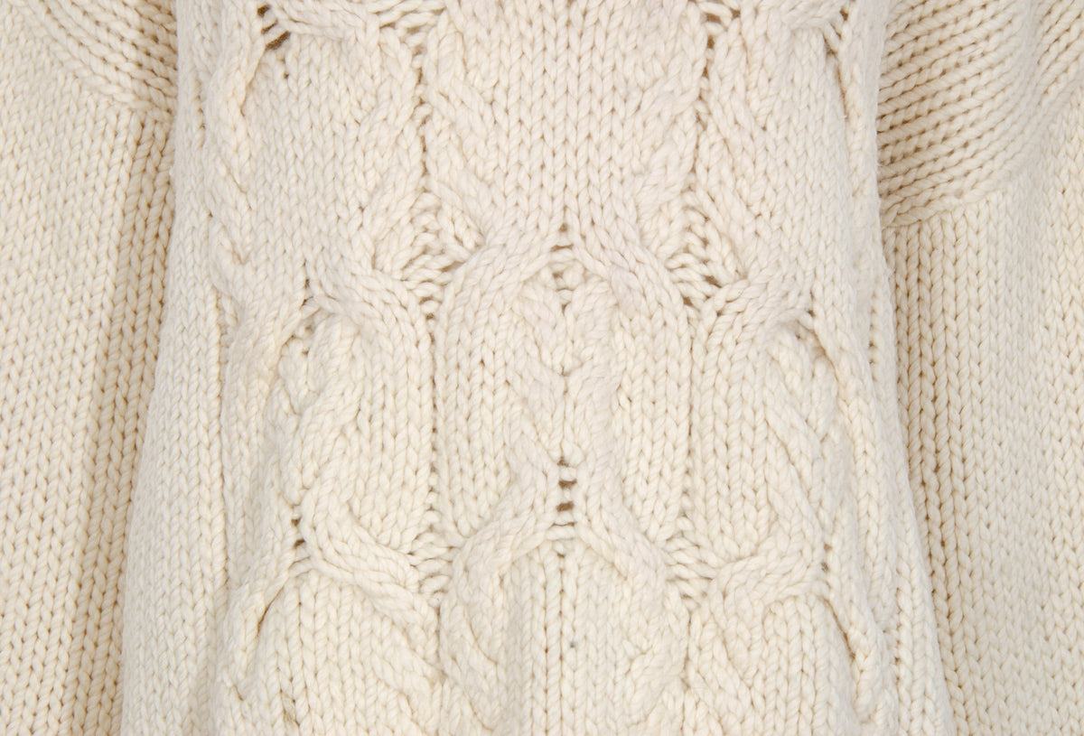 Vintage Ivan Grundahl 100% wool avant garde wide sleeves oversized cable knit pullover