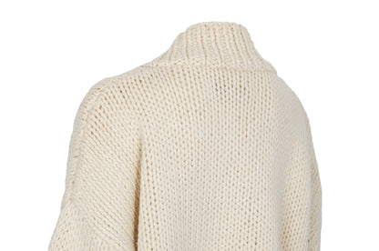 Vintage Ivan Grundahl 100% wool avant garde wide sleeves oversized cable knit pullover