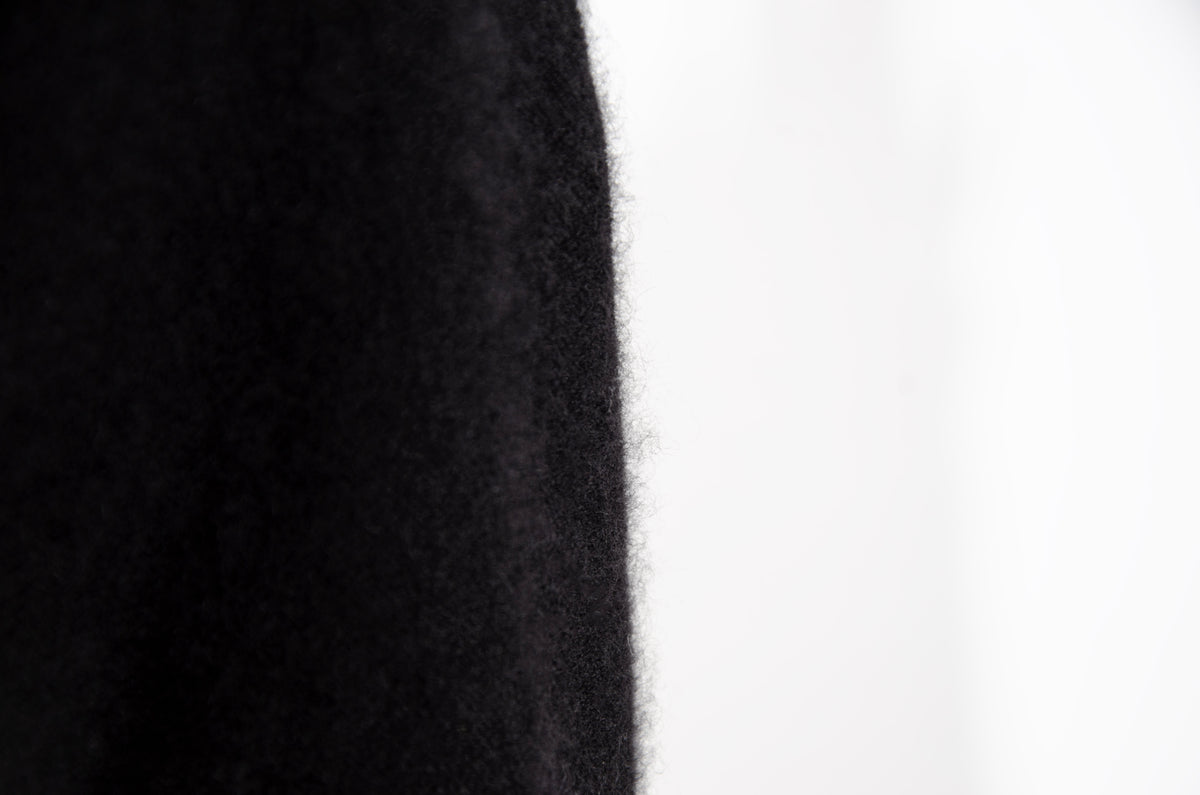 Vintage black cashmere cropped extra long sleeves bolero - Made in Italy