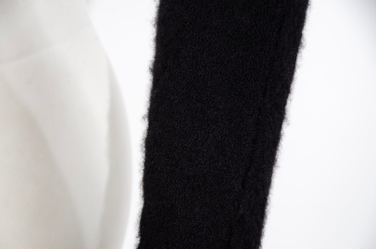 Vintage black cashmere cropped extra long sleeves bolero - Made in Italy