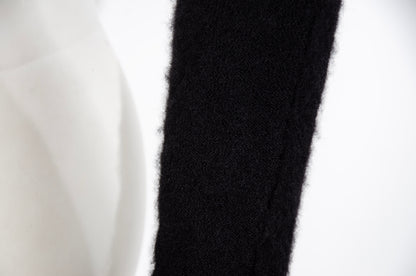 Vintage black cashmere cropped extra long sleeves bolero - Made in Italy