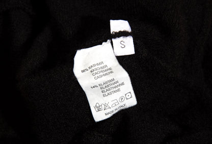 Vintage black cashmere cropped extra long sleeves bolero - Made in Italy