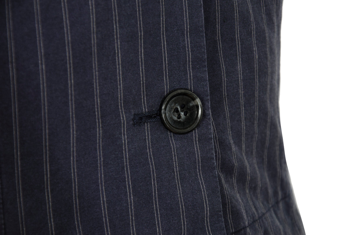90s Marcel Marongiu pinstripe waistcoat - 100% cotton - Made in France