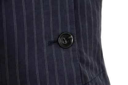 90s Marcel Marongiu pinstripe waistcoat - 100% cotton - Made in France