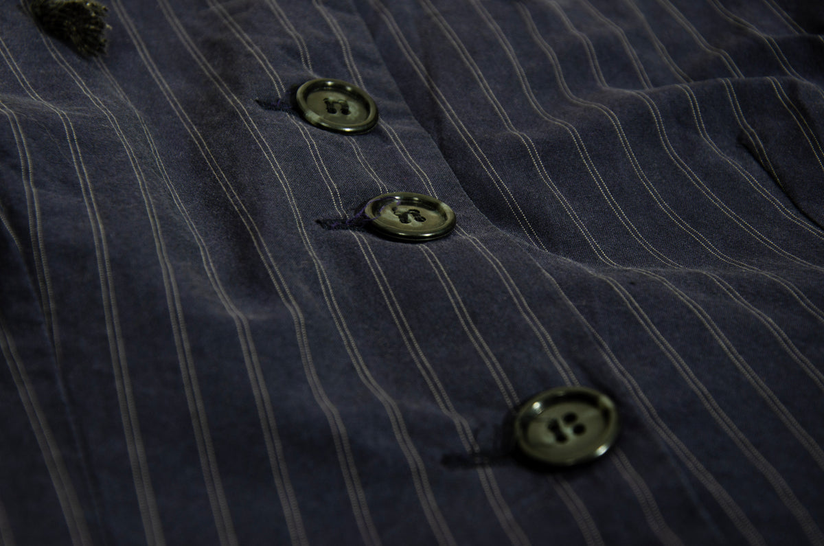 90s Marcel Marongiu pinstripe waistcoat - 100% cotton - Made in France