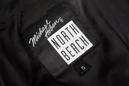 80s Michael Hoban for North Beach Leather black cinched waist biker jacket