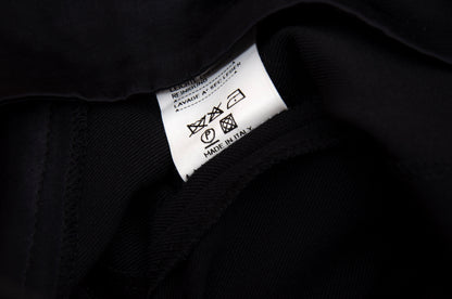F/W 2001 Simultaneous black mini wrap skirt with pleated satin cummerbund waistband