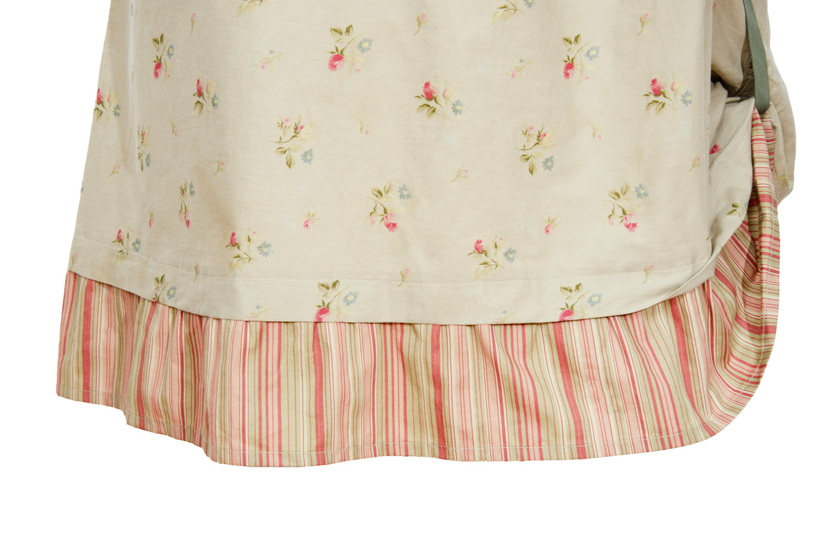 2000s Cop Copine utility multi pocket cargo skirt with romantic floral print