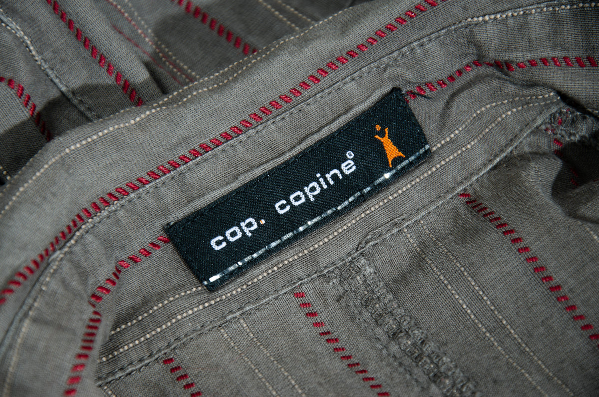 2000s Cop Copine sleeveless flared legs exposed zip utility jumpsuit