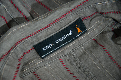 2000s Cop Copine sleeveless flared legs exposed zip utility jumpsuit