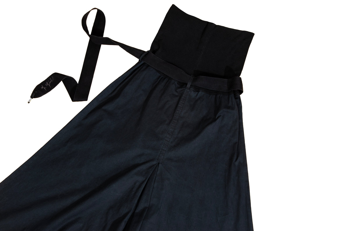 2000s Cop Copine convertible black low crotch pants or strapless jumpsuit