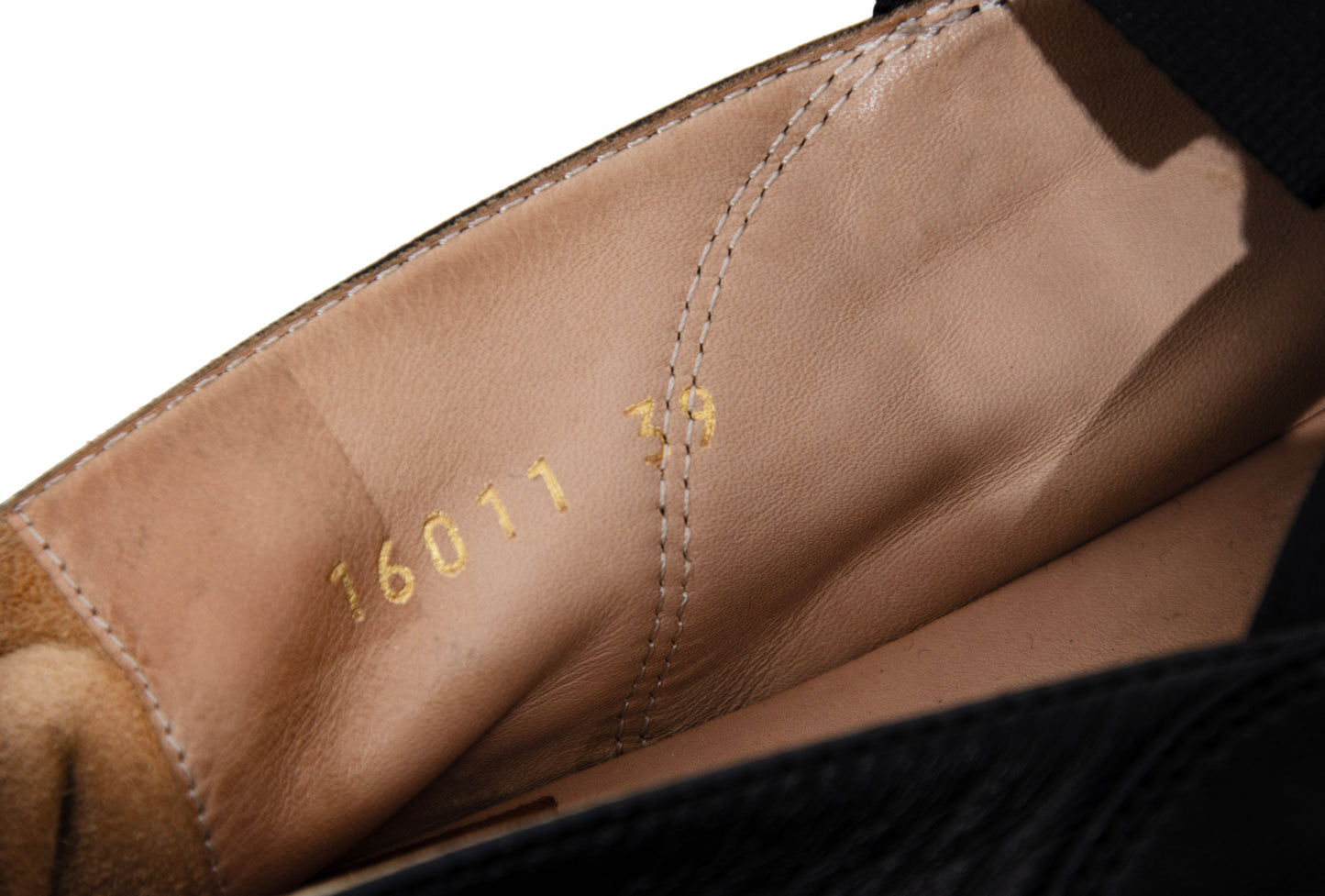Vintage Dries Van Noten black leather lace-up glove ballet flats - Made in Italy
