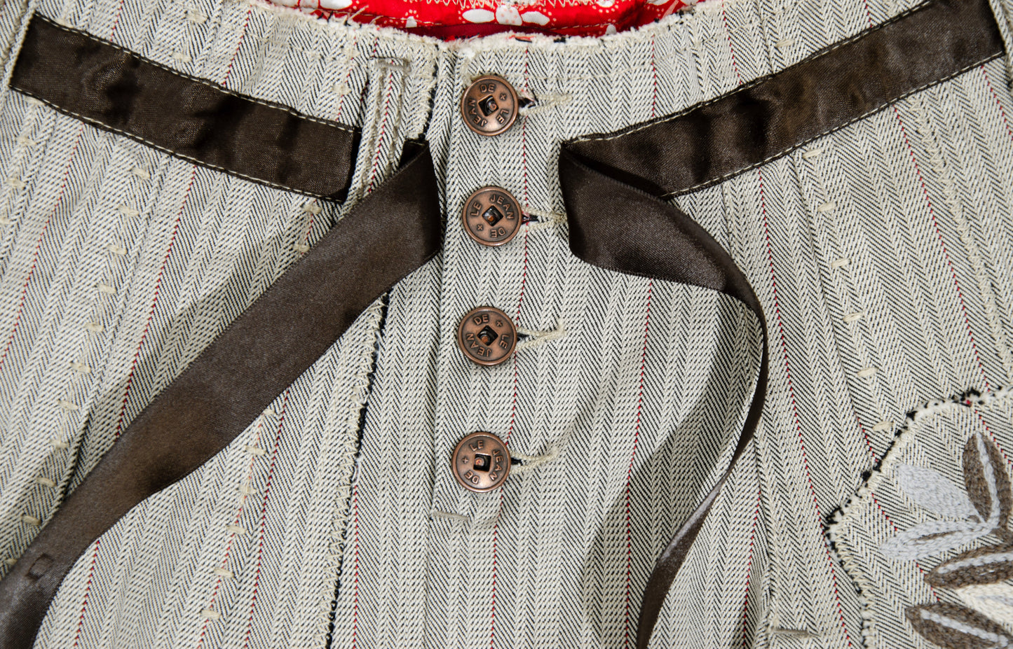 2000s Marithé + François Girbaud layered asymmetrical button front skirt - Made in Italy