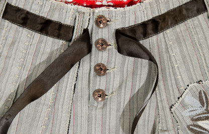 2000s Marithé + François Girbaud layered asymmetrical button front skirt - Made in Italy