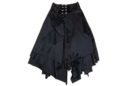 RARE Biche de Bere asymmetric top and corset skirt two piece set
