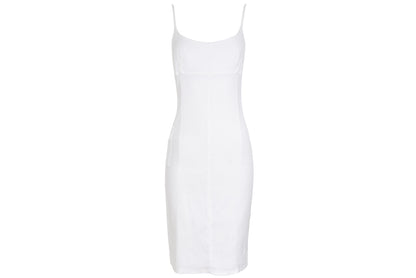 Vintage Armani Jeans linen blend utility cargo mini sleeveless dress