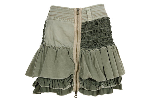 2000s Marithé + François Girbaud cotton & silk mini skirt / Made in Italy