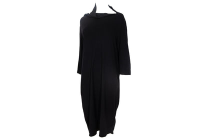 90s Jil Sander 100% wool knit cocoon architectural dress / Made in Italy