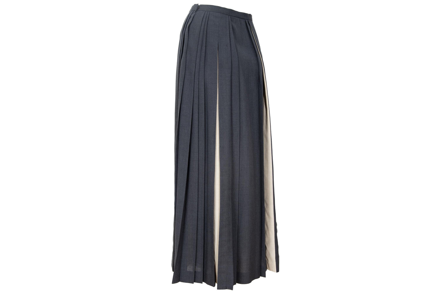 Vintage "IWISH" by Yohji Yamamoto long pleated skirt with contrasting panels / Made in Japan