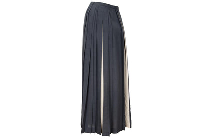 Vintage "IWISH" by Yohji Yamamoto long pleated skirt with contrasting panels / Made in Japan