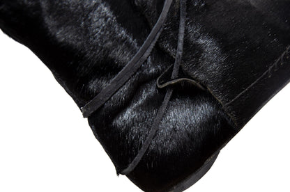 F/W 2005 Marithé + François Girbaud black pony hair tall boots