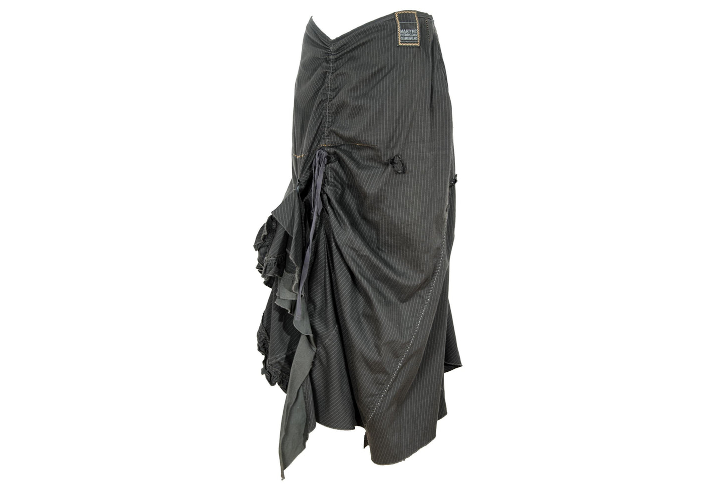 2000s Marithé + François Girbaud deconstructed asymmetrical v-shape waist skirt / Made in Italy