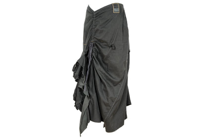 2000s Marithé + François Girbaud deconstructed asymmetrical v-shape waist skirt / Made in Italy