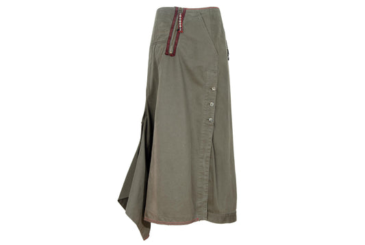 F/W 2003 Marithé + François Girbaud utility asymmetrical cargo skirt / Made in Italy