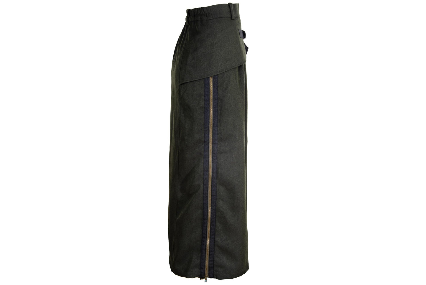 Vintage Atsuro Tayama army green layered skirt / Made in Japan