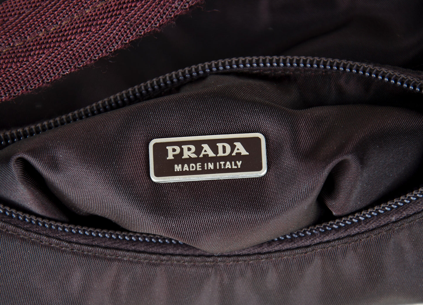 Vintage Prada brown tessuto mini hobo handbag / 90s - 2000s Prada brown nylon mini purse