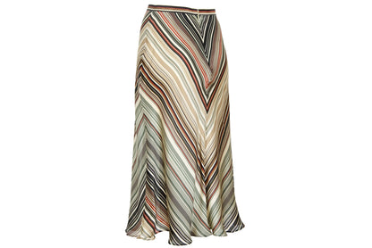 Vintage Max Mara 100% silk striped mermaid skirt / Made in Italy