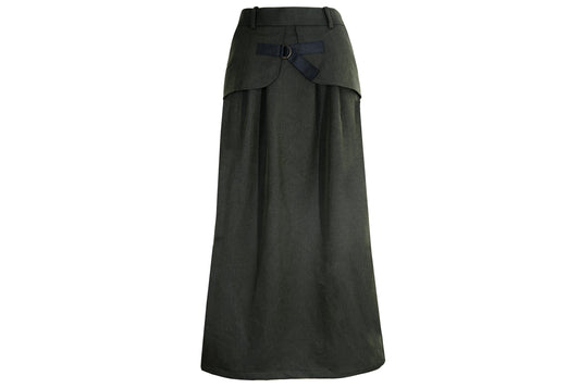 Vintage Atsuro Tayama army green layered skirt / Made in Japan