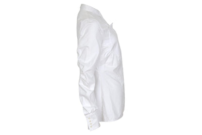 Vintage Gaetano Navarra white button down poplin shirt with heart shaped insert