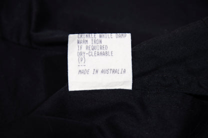 Vintage Easton Pearson black cotton corset inspired lace-up blouse with zip back opening