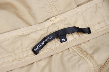 Vintage Gaetano Navarra asymmetrical army inspired mini skirt with leather belt - Made in Italy