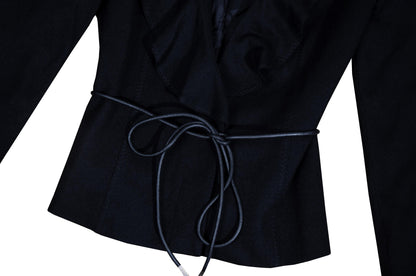 Novespazio by Noboru Yamafuji two piece black wool suit / Made in Japan