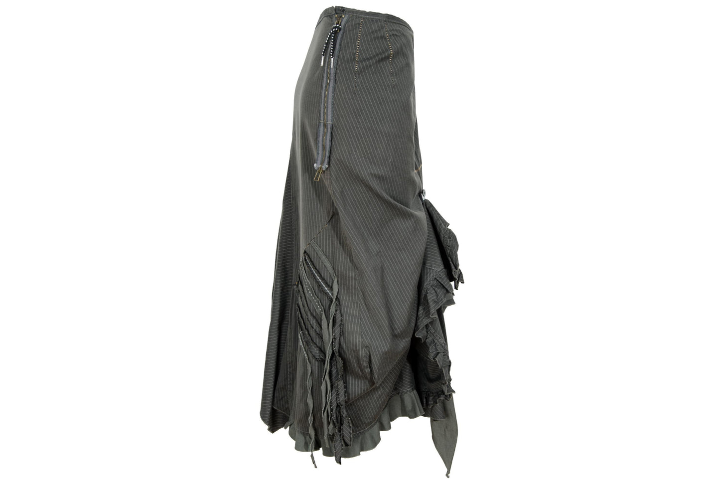 2000s Marithé + François Girbaud deconstructed asymmetrical v-shape waist skirt / Made in Italy