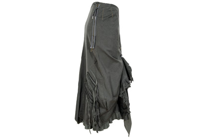 2000s Marithé + François Girbaud deconstructed asymmetrical v-shape waist skirt / Made in Italy