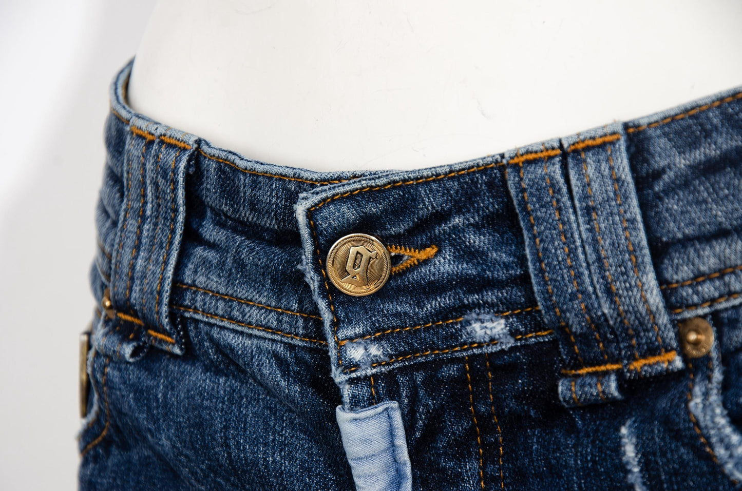 2000s Galliano low rise patchwork jeans / Made in Italy
