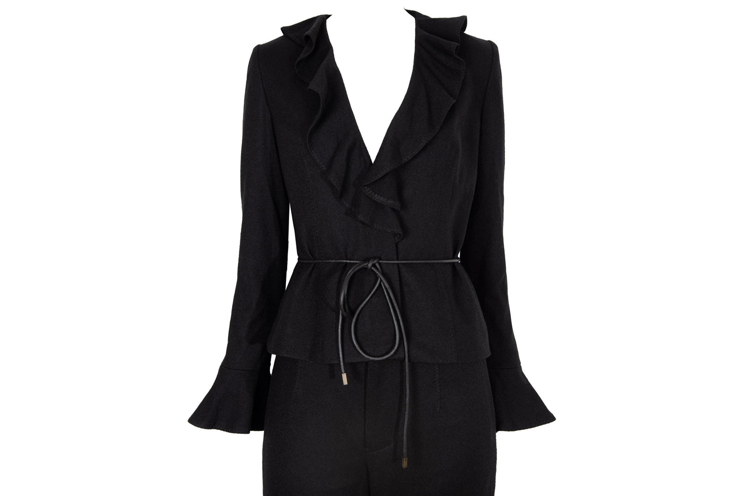 Novespazio by Noboru Yamafuji two piece black wool suit / Made in Japan