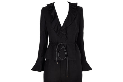 Novespazio by Noboru Yamafuji two piece black wool suit / Made in Japan