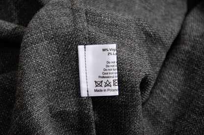 Eskandar grey wool loose draped oversized kimono coat