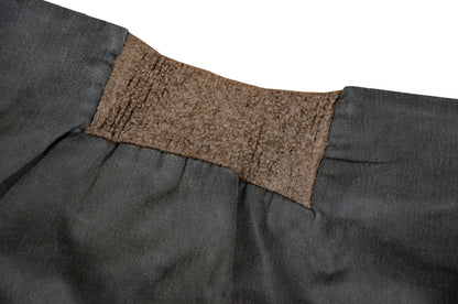 Vintage Collection Privée? khaki green military inspired asymmetrical ruffle skirt / Made in Italy