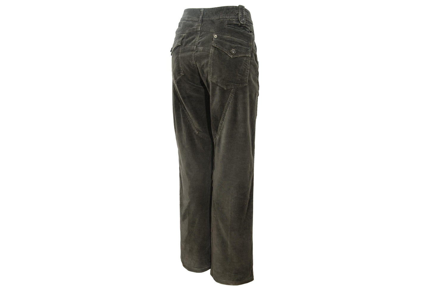 2000s Gaetano Navarra low waist military inspired multi pocket velvet cargo pants