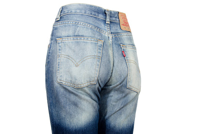 Early 2000s Levi's 525 flared jeans / Contrasted fading mid rise kick flare leg jeans