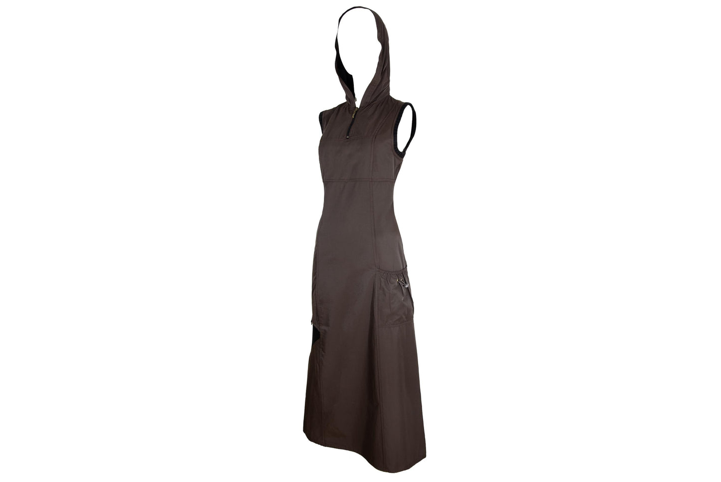 90s French brand technical nylon hooded utility dress