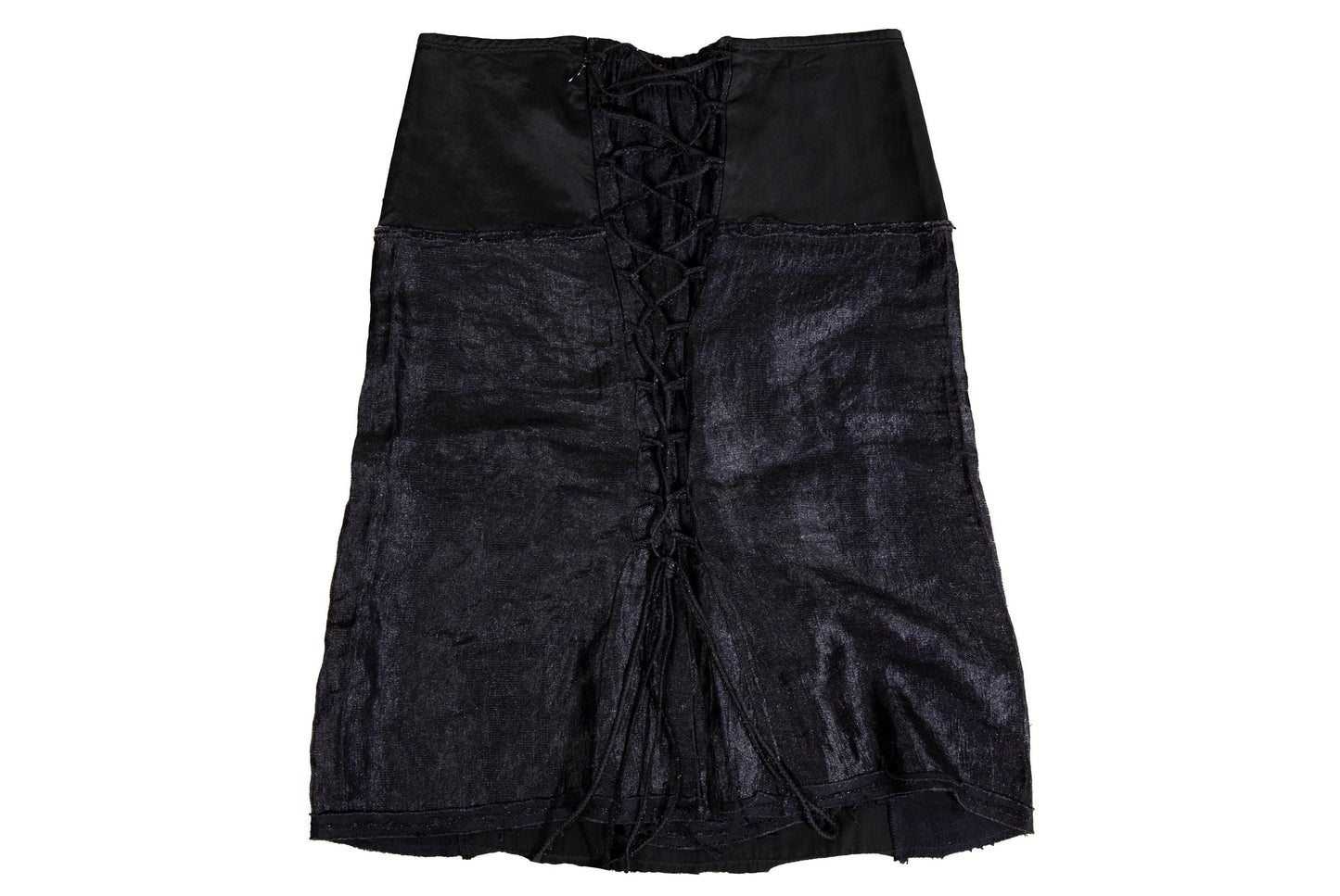 90s Kaat Tilley tie corset back midi skirt / Made in Belgium