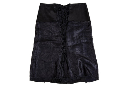 90s Kaat Tilley tie corset back midi skirt / Made in Belgium
